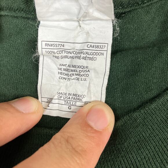 Alstyle Apparel & Activewear T-Shirt Mens Size L Green Moose Nature Graphic Tee - Picture 4 of 9